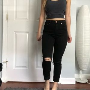 ASOS black ripped jeans